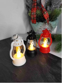 Фонарик 9см светодиодный на батарейке (теплый свет), цвет на выбор